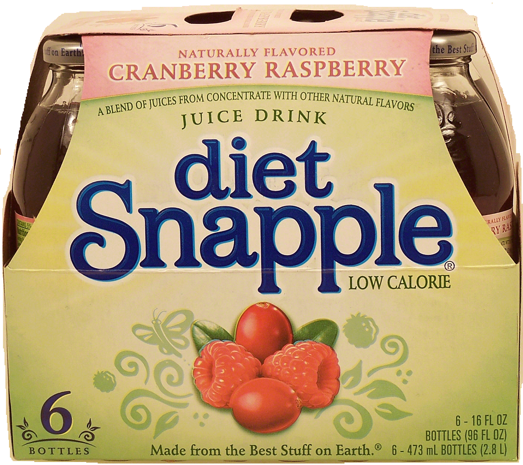 Snapple  cranberry raspberry low calorie juice drink, 16-fl. oz. Full-Size Picture